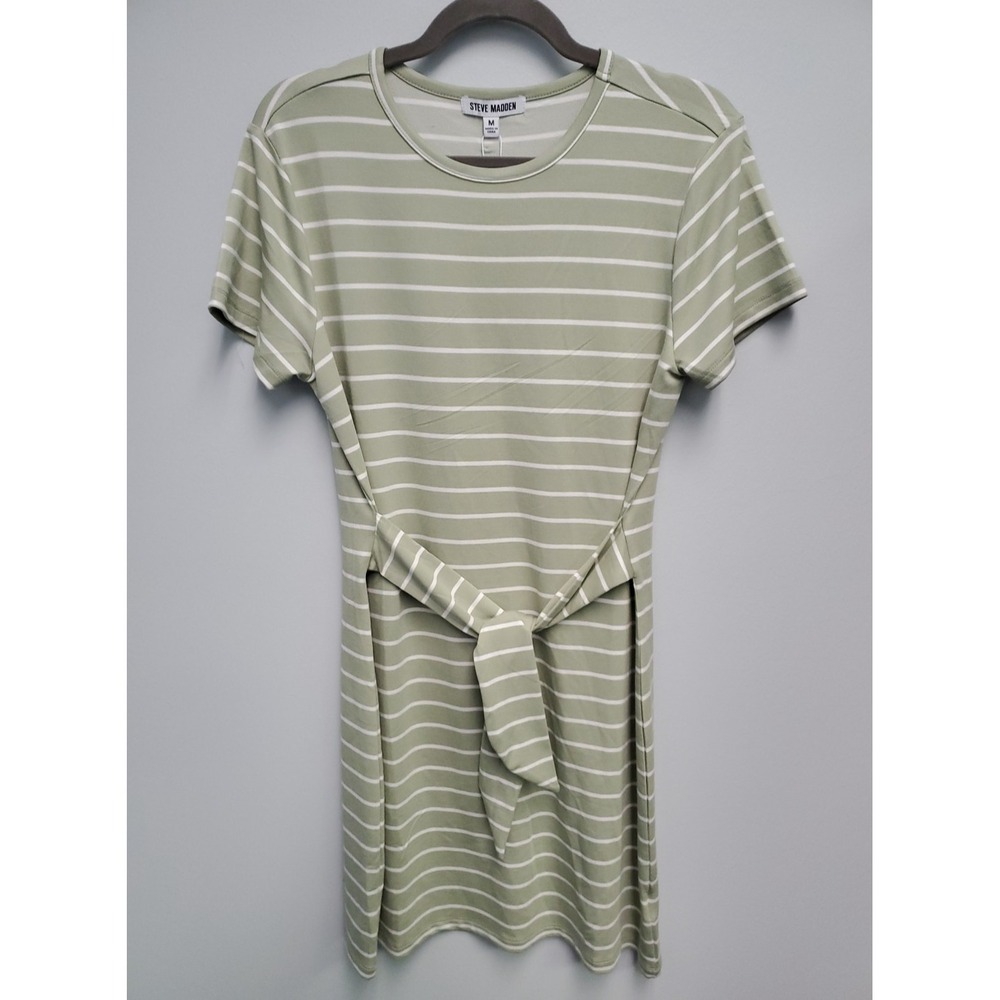Steve Madden Striped T-shirt Dressโ in Sage green Size Medium NWT